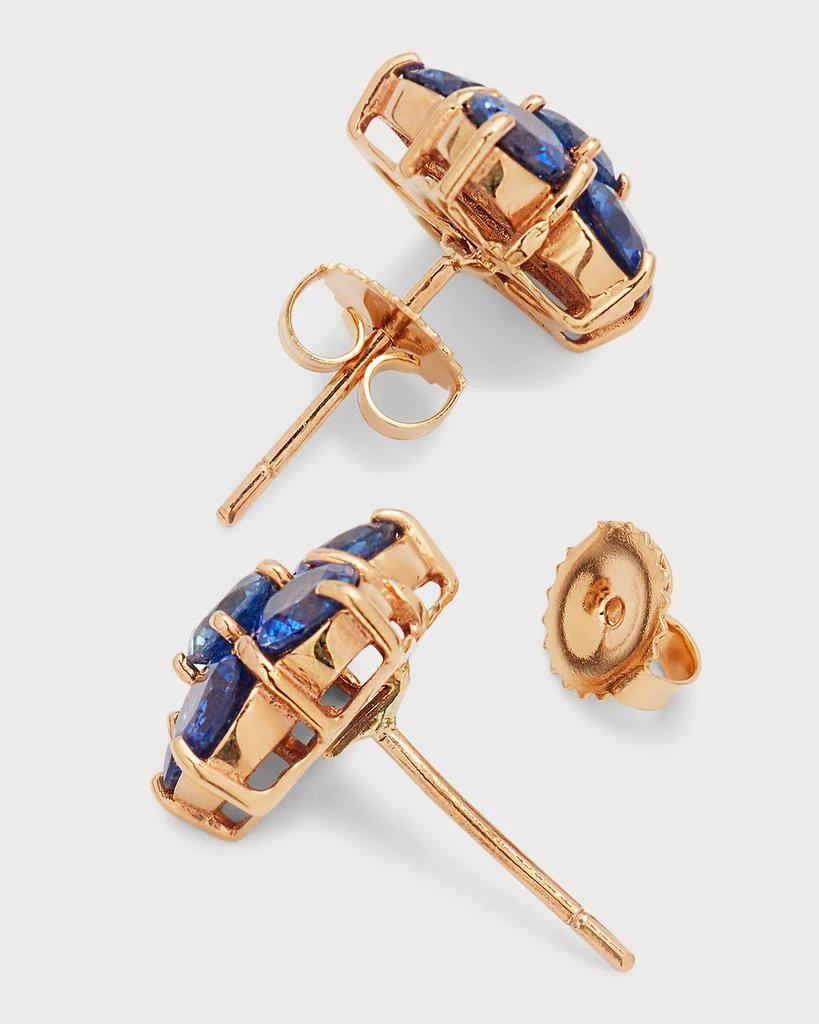 商品Piranesi|18K Rose Gold Blue Sapphire Flower Stud Earrings,价格¥65180,第4张图片详细描述