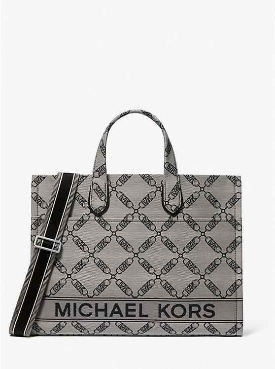 商品Michael Kors|Gigi Large Empire Logo Jacquard Tote Bag,价格¥1166,第1张图片