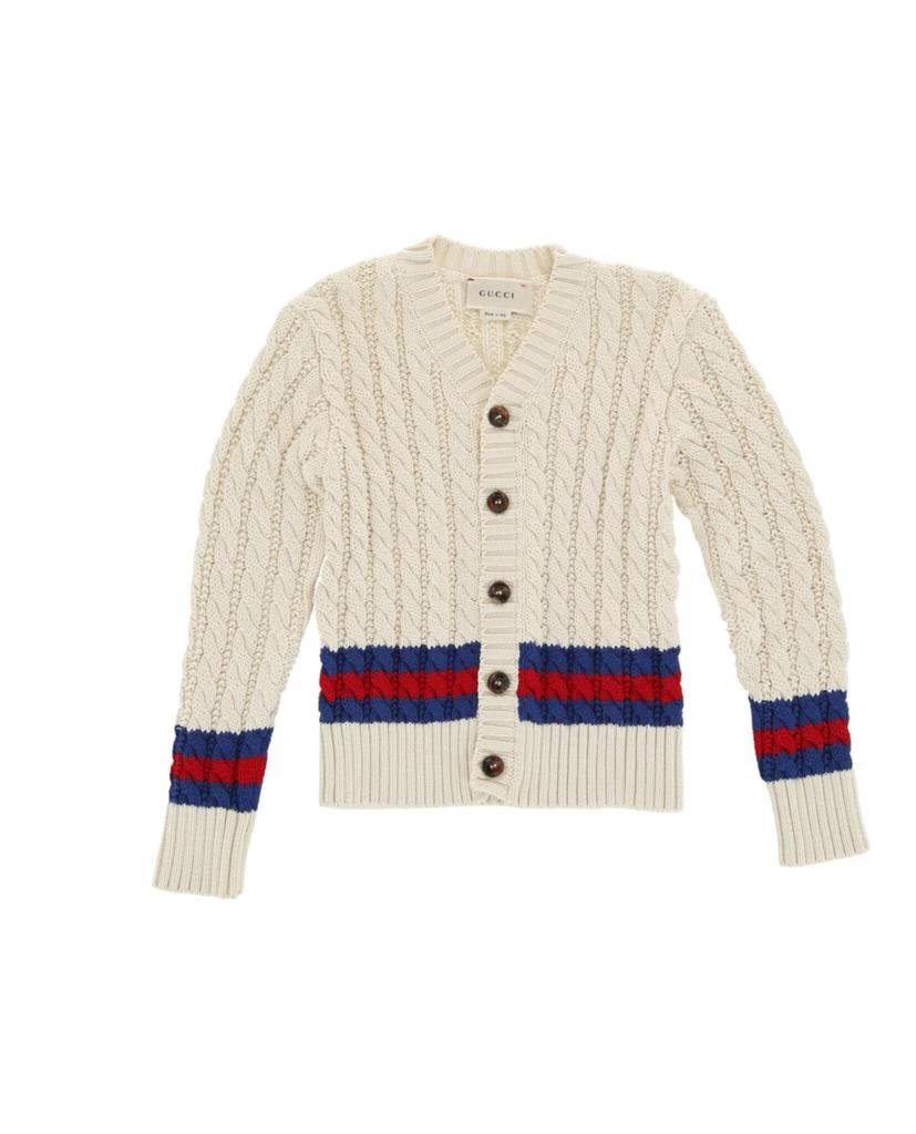 商品Gucci|Kids Cable Knit Cardigan,价格¥956,第1张图片