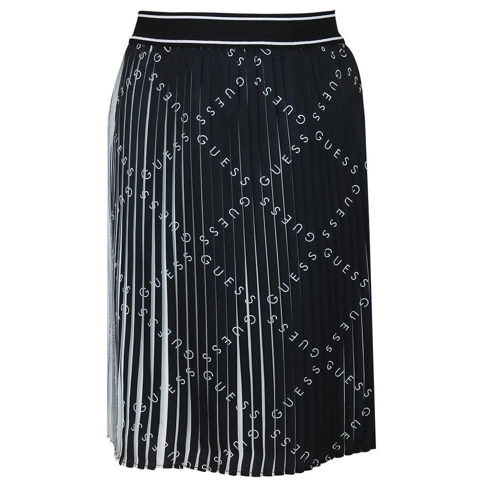 商品GUESS|Black & White Pleated Midi Skirt,价格¥163,第1张图片