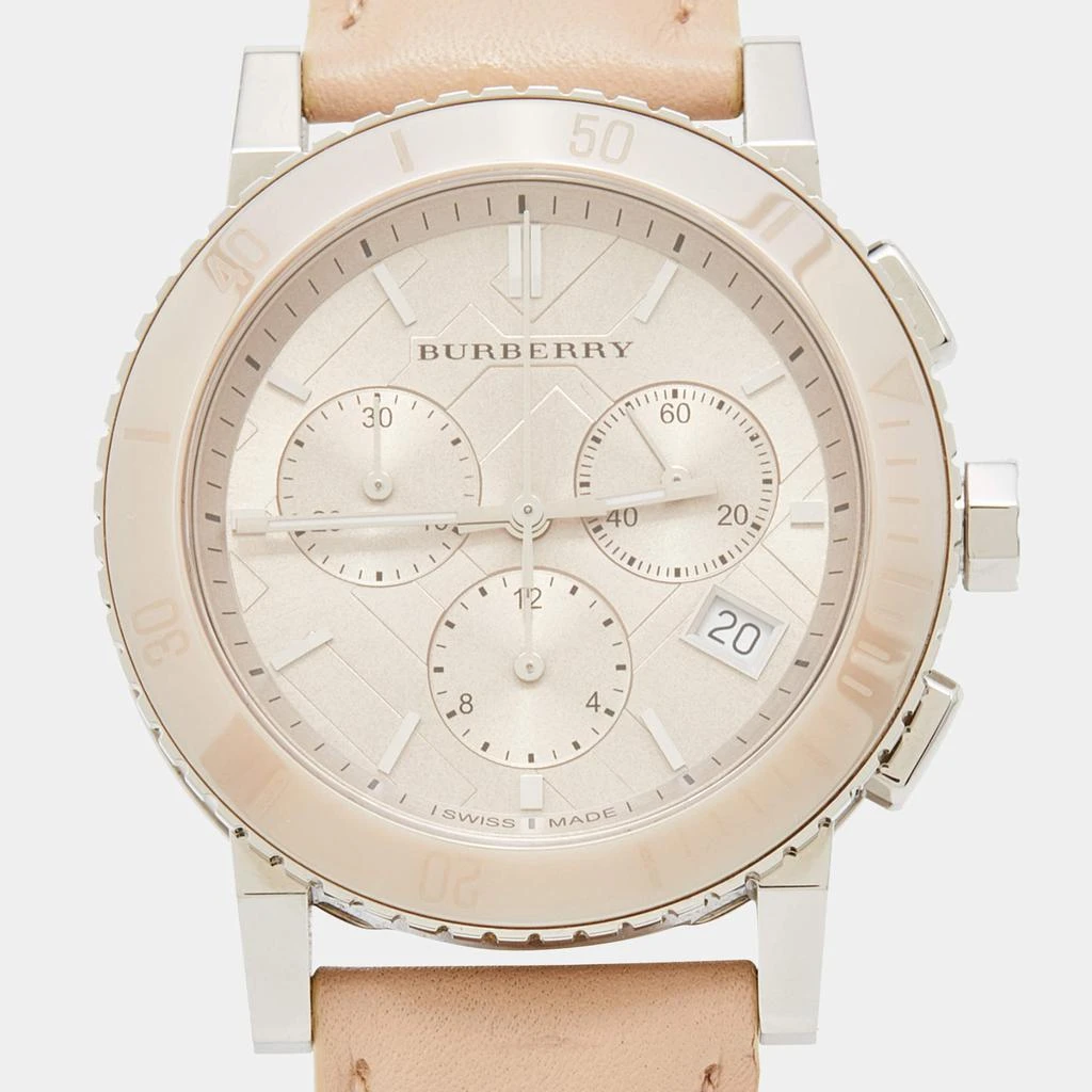 商品[二手商品] Burberry|Burberry Beige Stainless Steel Leather Classic BU9702 Women's Wristwatch 39 mm,价格¥1580,第3张图片详细描述