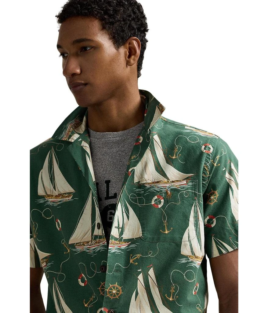 商品Ralph Lauren|Classic Fit Sailboat Oxford Camp Shirt,价格¥1001,第3张图片详细描述