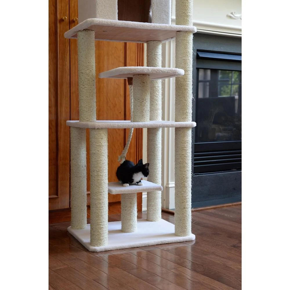 Real Wood Cat Tree, 6 Levels With Playhouse & Rope Swing 商品
