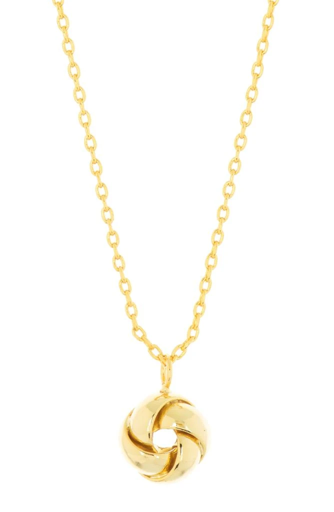 商品ADORNIA|14K Gold Plated Twisted Knot Pendant Necklace,价格¥151,第1张图片