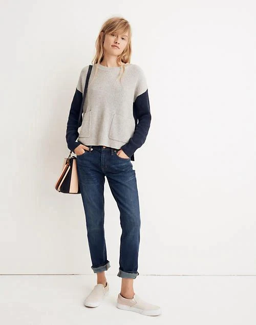 商品Madewell|Patch Pocket Pullover Sweater in Colorblock 毛衣,价格¥436,第2张图片详细描述