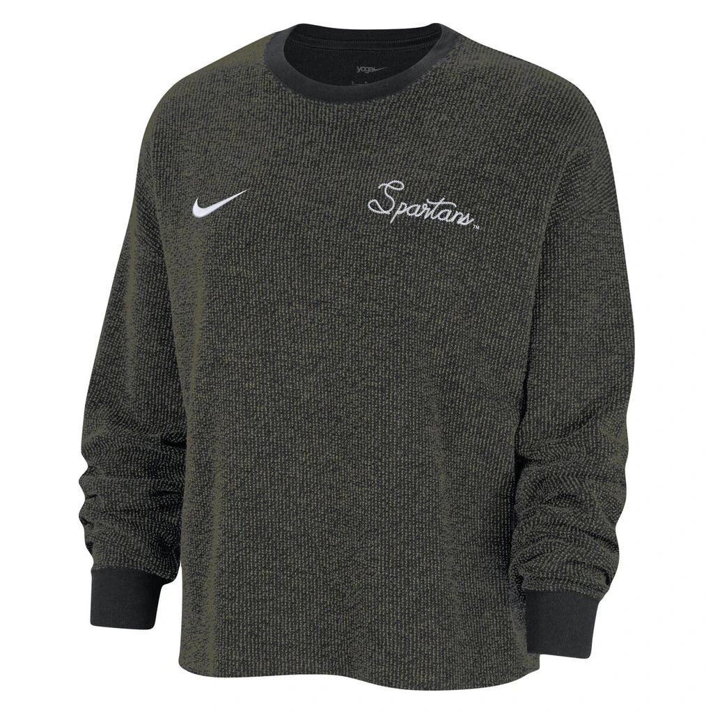 商品NIKE|Nike Michigan State Yoga Script Pullover Sweatshirt - Women's,价格¥616,第1张图片