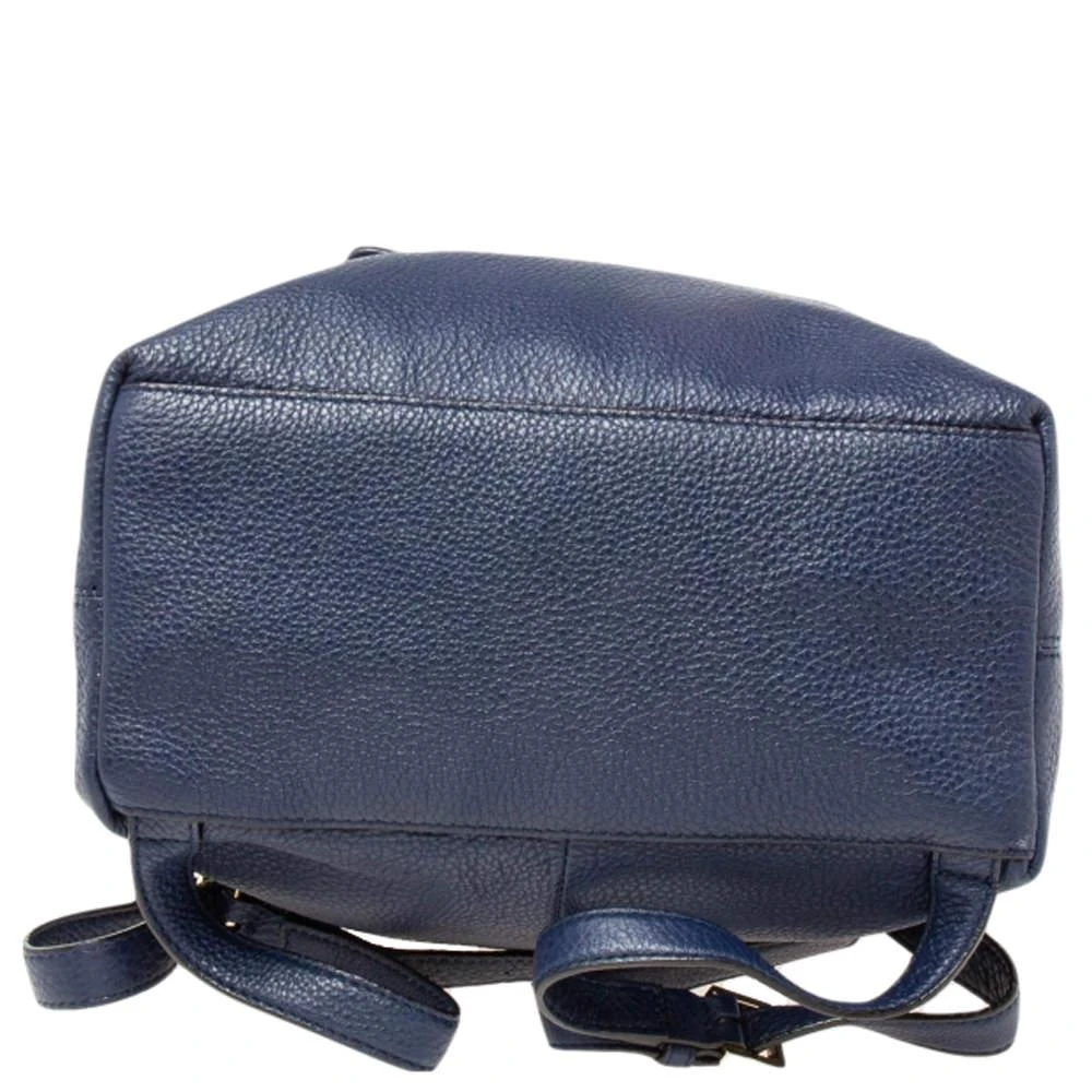 Kate Spade Navy Blue Soft Leather Drawstring Backpack 商品