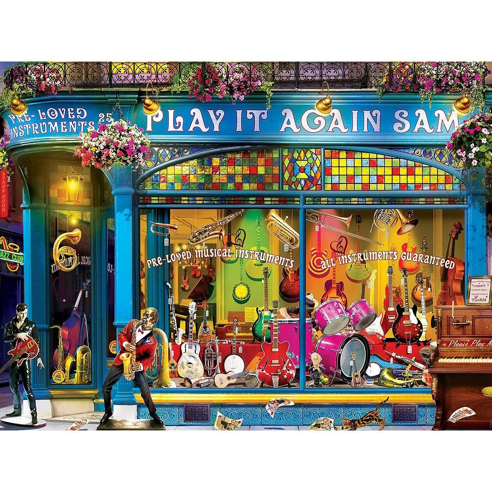 商品MasterPieces Puzzles|Shopkeepers - Play It Again Sam 750 Piece Adult Jigsaw Puzzle,价格¥149,第3张图片详细描述