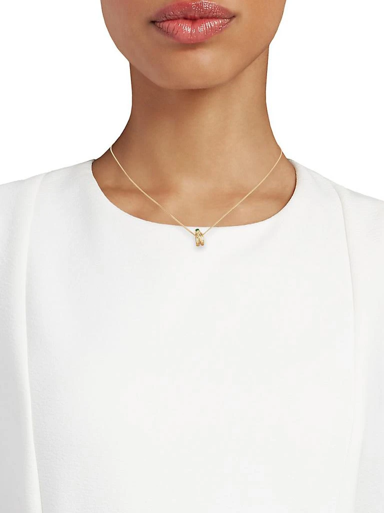 商品Gucci|Ouroboros 18K Yellow Gold & Emerald Pendant Necklace,价格¥16485,第2张图片详细描述