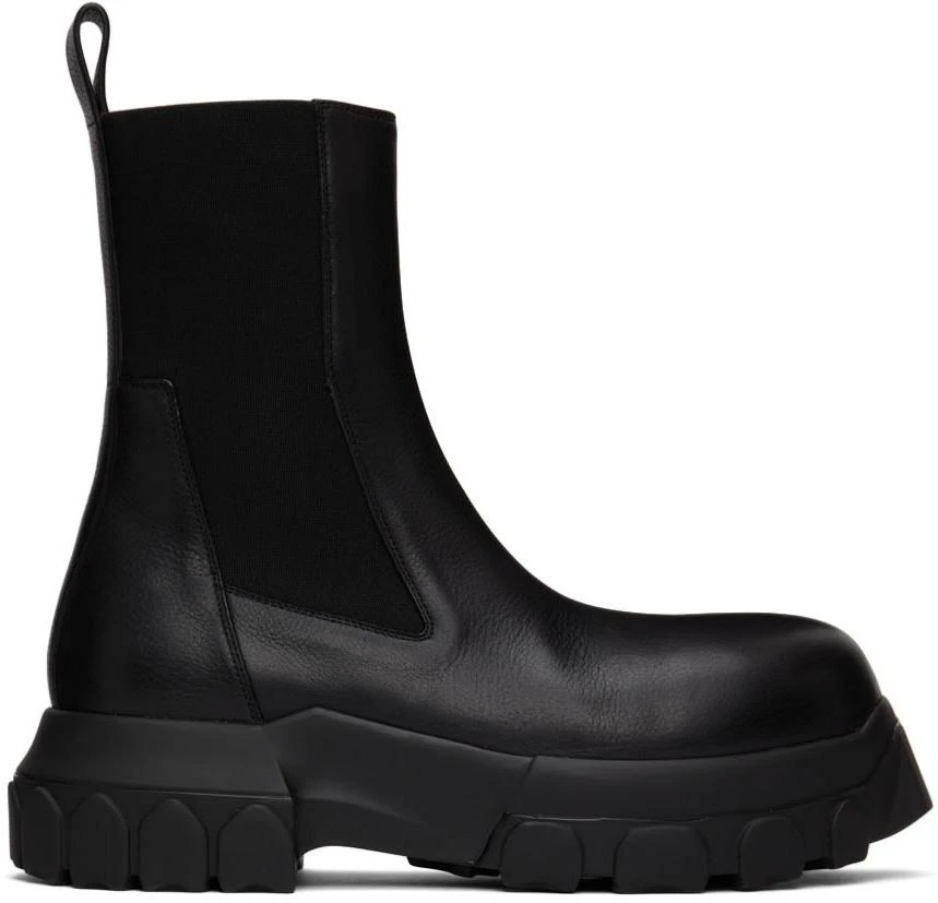 商品Rick Owens|Black Beatle Bozo Tractor Boots,价格¥6959,第1张图片