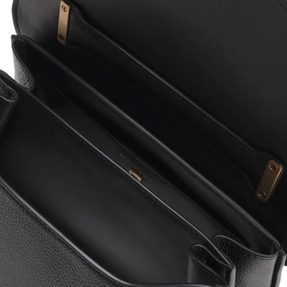 Salvatore Ferragamo 菲拉格慕 女士黑色牛皮手提包挎包 21-H493-0718459 商品