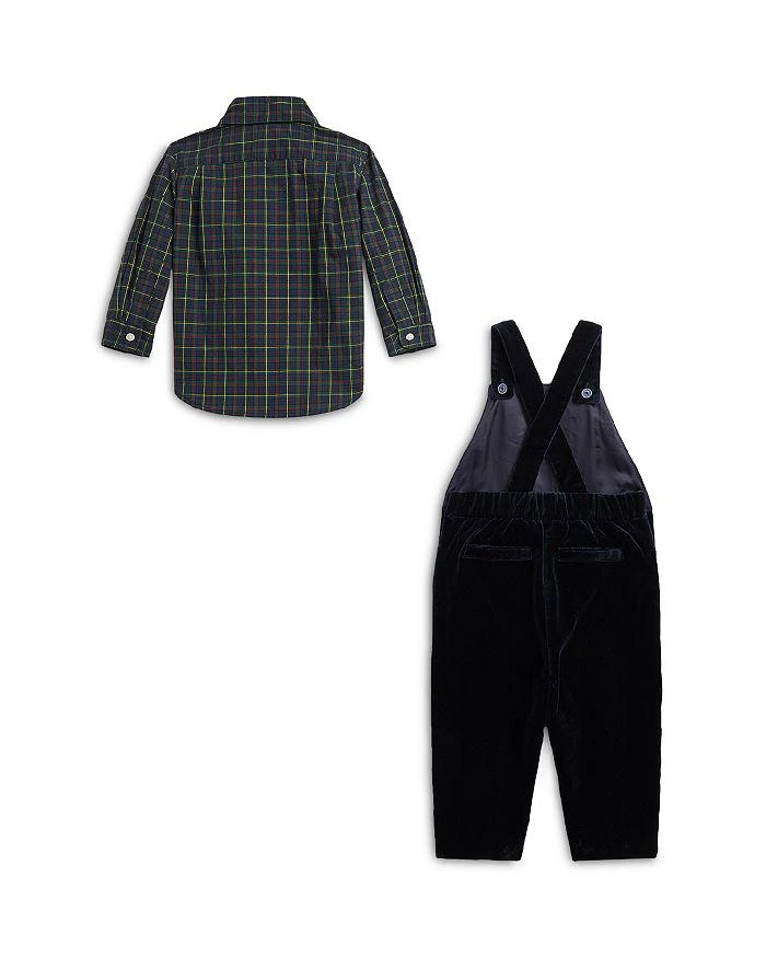 商品Ralph Lauren|Boys' Plaid Cotton Shirt & Velvet Overalls Set - Baby,价格¥1392,第2张图片详细描述