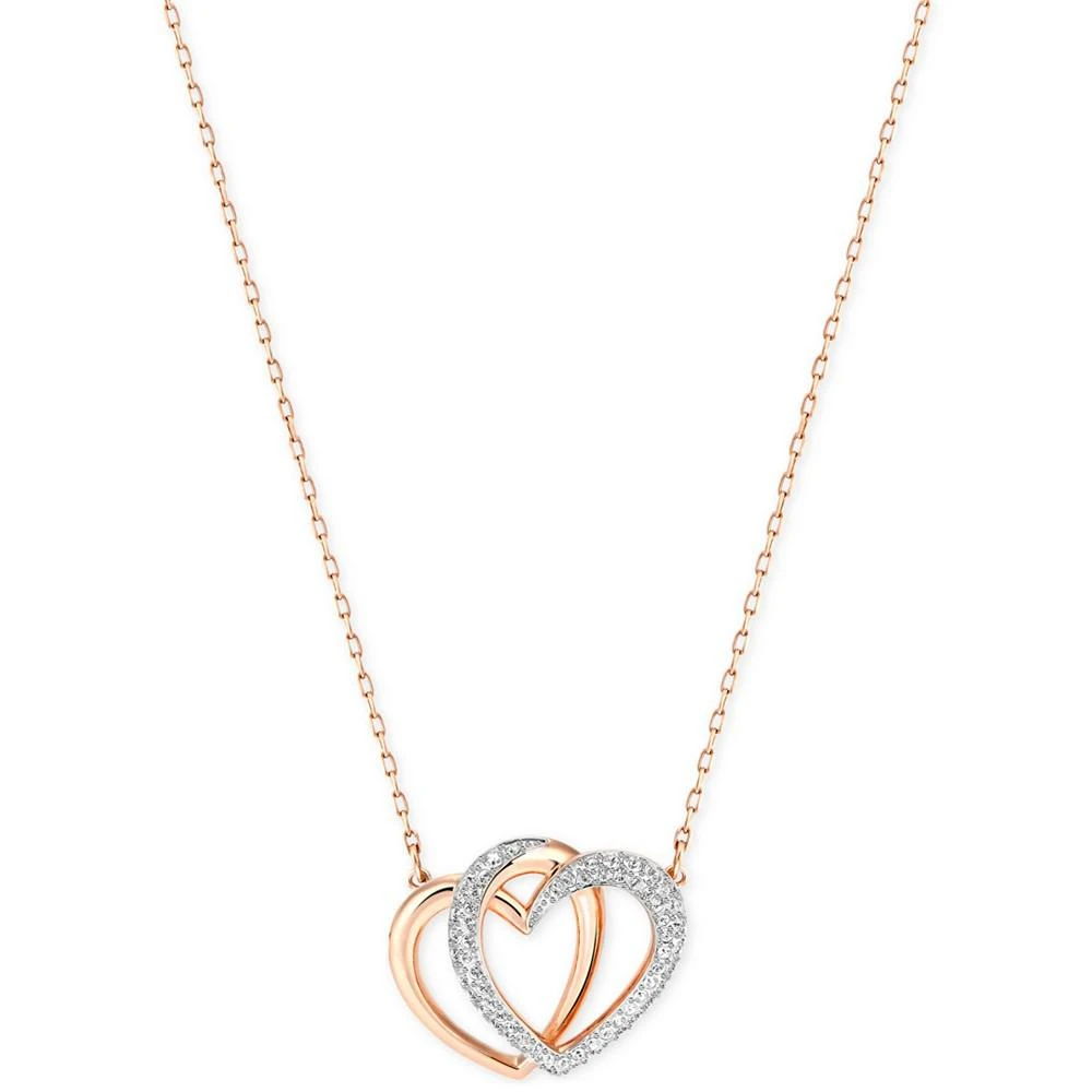 商品Swarovski|施华洛世奇玫瑰金双心项链,价格¥744,第1张图片