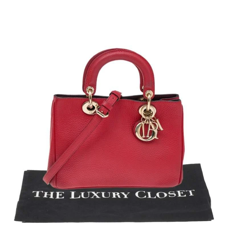 Dior Red Leather Mini Diorissimo Tote 商品