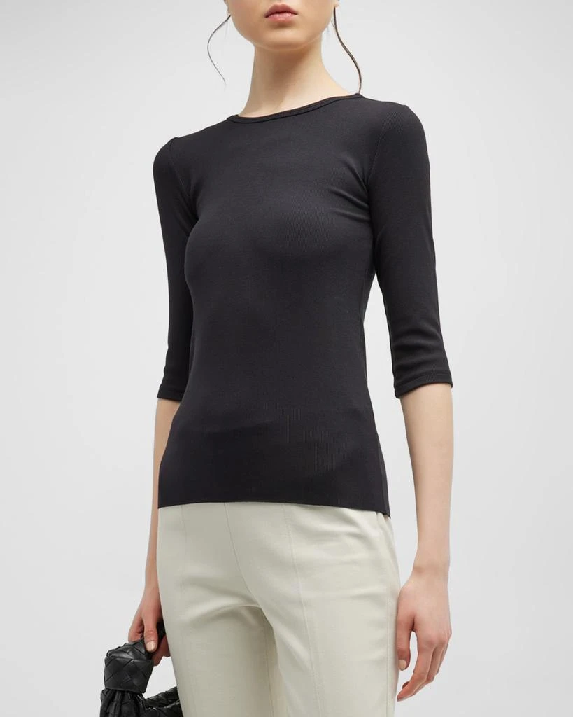 商品Vince|Elbow-Sleeve Crewneck T-Shirt,价格¥849,第5张图片详细描述