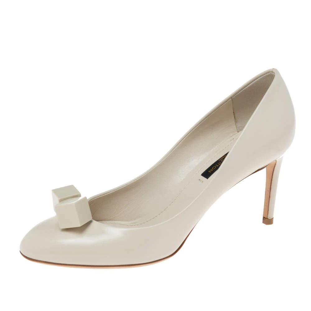 商品[二手商品] Louis Vuitton|Louis Vuitton Cream Leather Dice  Pumps Size 36.5,价格¥2290,第1张图片