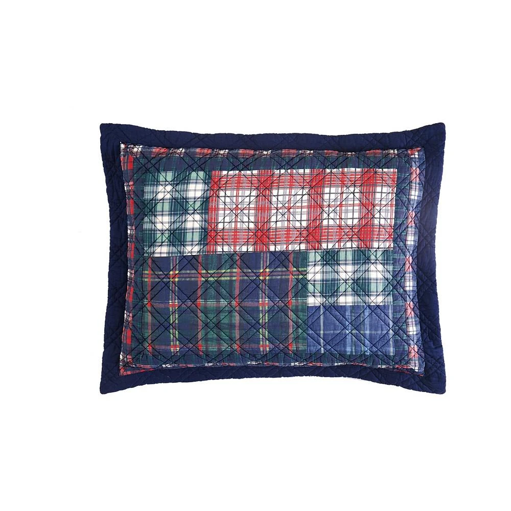 商品Martha Stewart|CLOSEOUT! CLOSEOUT! Highland Patchwork Sham, Standard, Created For Macy's,价格¥164,第1张图片