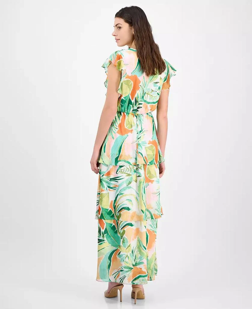 商品julia jordan|Women's Printed Flutter-Sleeve Maxi Dress,价格¥184,第5张图片详细描述