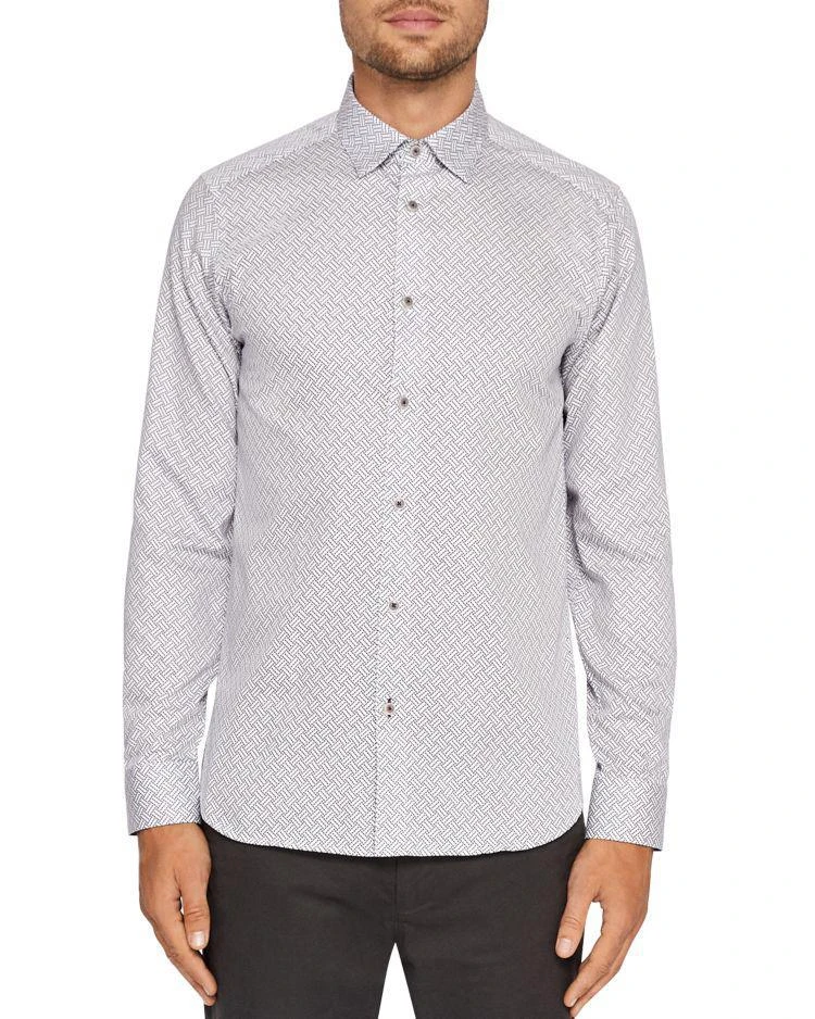 商品Ted Baker London|Ted Baker Larosh Rectangle Print Regular Fit Button-Down Shirt,价格¥571,第1张图片