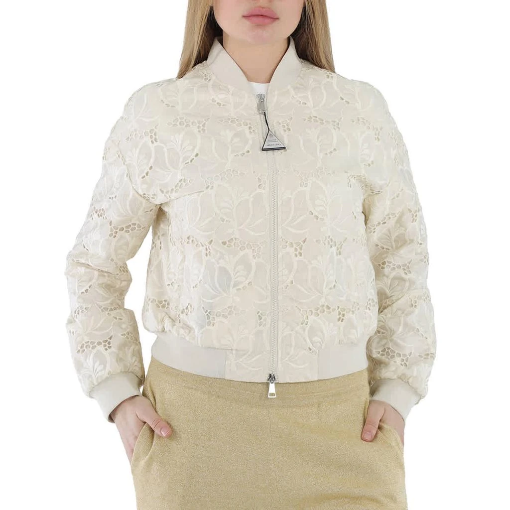 商品Moncler|White Lace Tinote Bomber Jacket,价格¥3515,第1张图片