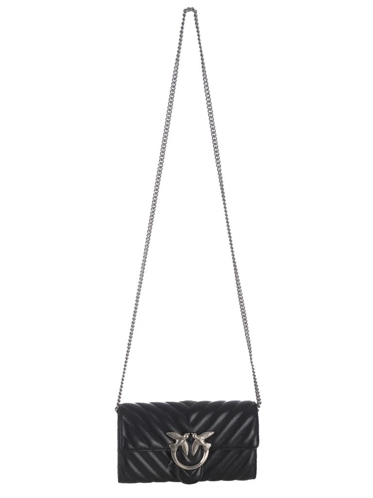商品PINKO|Wallet Pinko love Wallet Chevron In Leather,价格¥1758,第1张图片