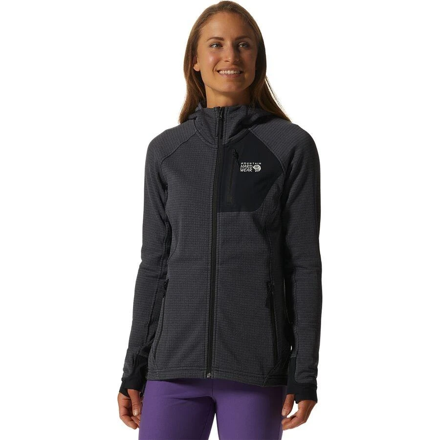 商品Mountain Hardwear|Polartec Power Grid Full-Zip Hooded Jacket  - Women's,价格¥900,第1张图片