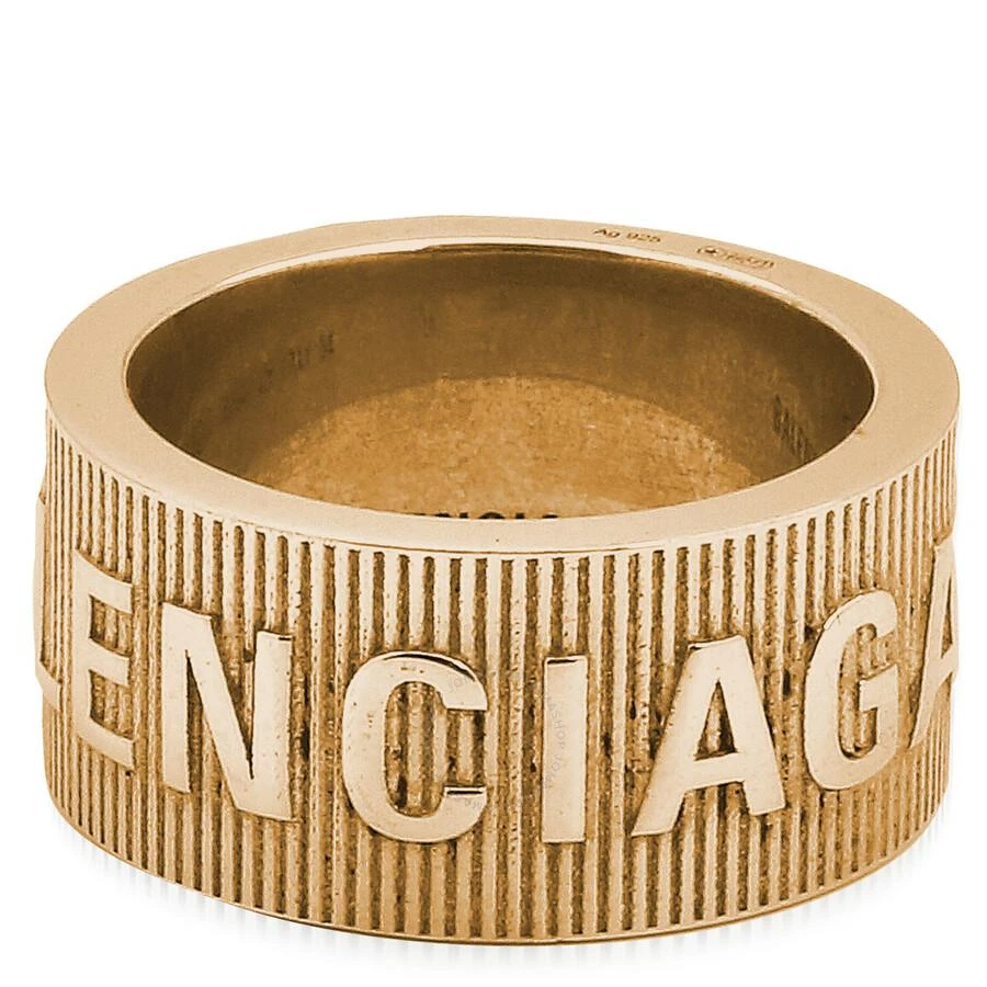 商品Balenciaga|Shiny Gold Sterling Silver Force Striped Ring,价格¥1473,第3张图片详细描述