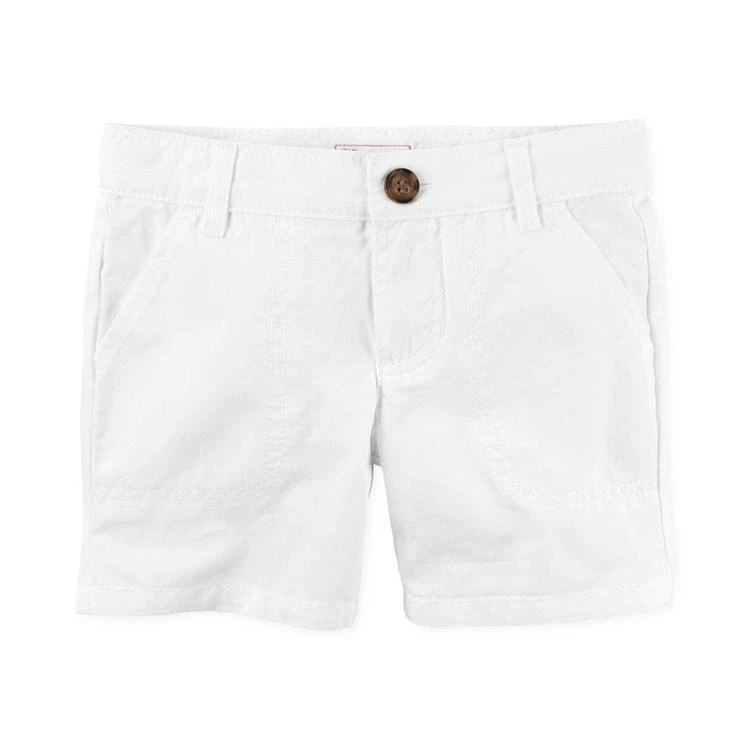商品Carter's|Cotton Twill Roll-Cuff Shorts, Little Girls (2-6X) & Big Girls (7-16),价格¥75,第1张图片