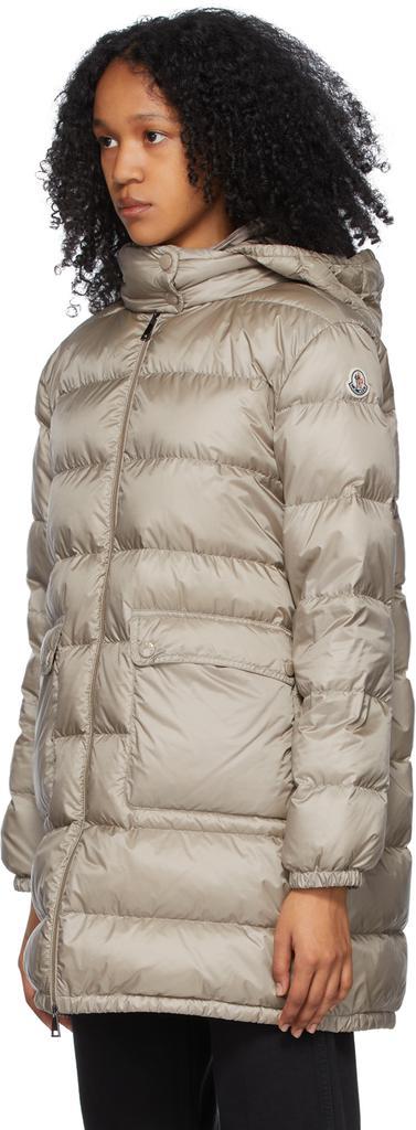 商品Moncler|灰褐色 Abricotier 羽绒大衣,价格¥12121,第6张图片详细描述