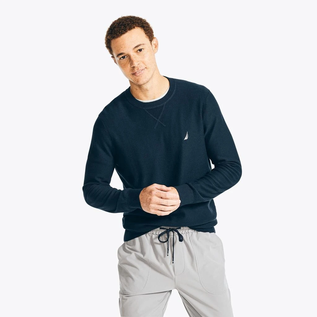 商品Nautica|Nautica Mens Navtech Textured Crewneck Sweater,价格¥158,第2张图片详细描述