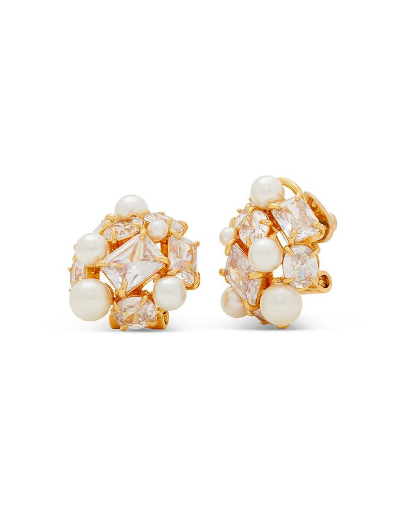 Rock Candy Imitation Pearl Cluster Stud Earrings商品第1张图片规格展示