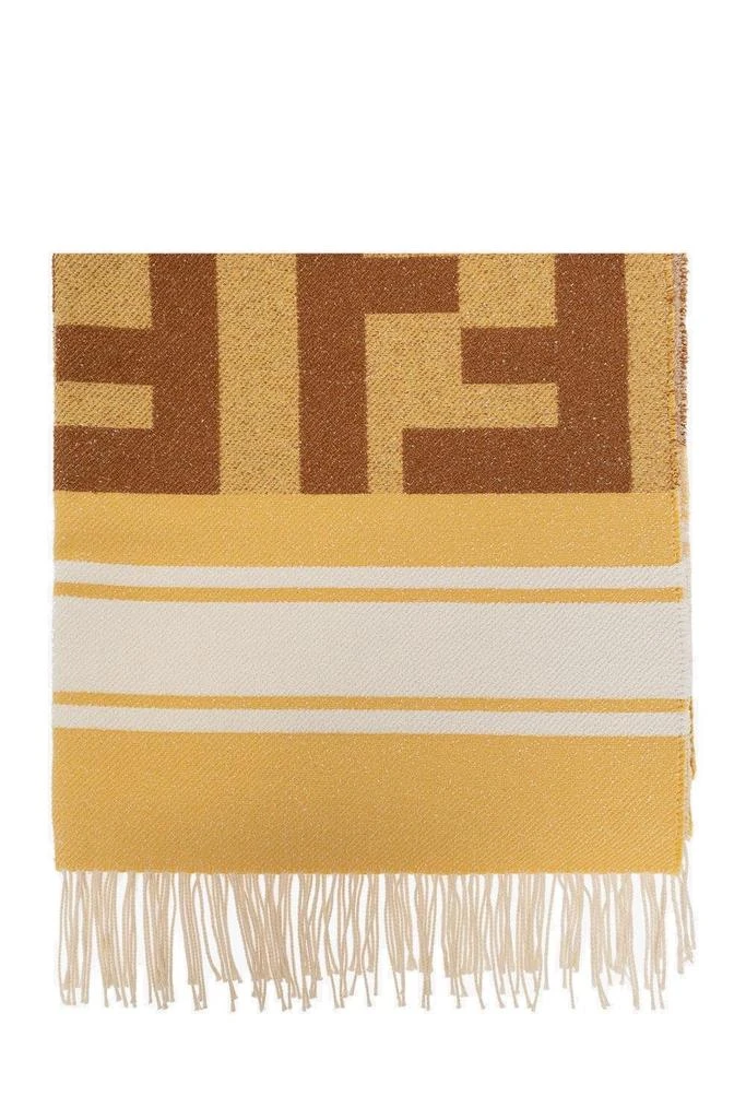 商品Fendi|Fendi Monogrammed Stripe-Patterned Scarf,价格¥1826,第1张图片