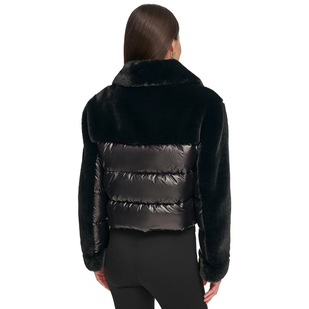 商品DKNY|Women's Fleece-Trim Quilted Puffer Jacket,价格¥268,第2张图片详细描述