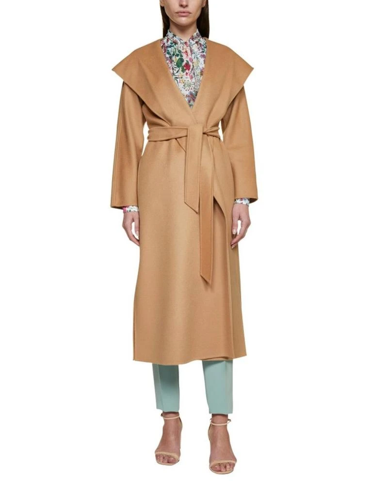 商品Weekend Max Mara|Max mara studio women's beige other materials coat,价格¥6733,第4张图片详细描述