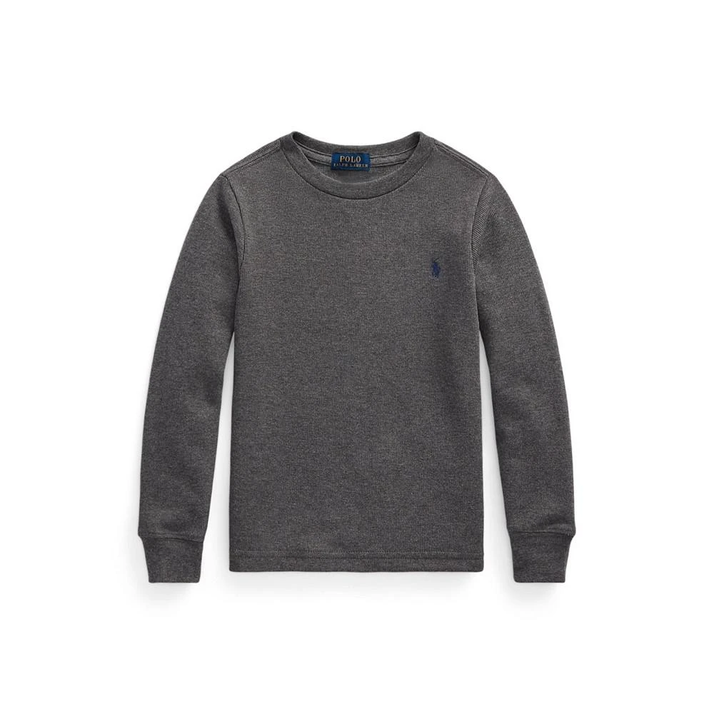 商品Ralph Lauren|Toddler and Little Boys Thermal Waffle-Knit Long Sleeve T-shirt,价格¥76,第1张图片