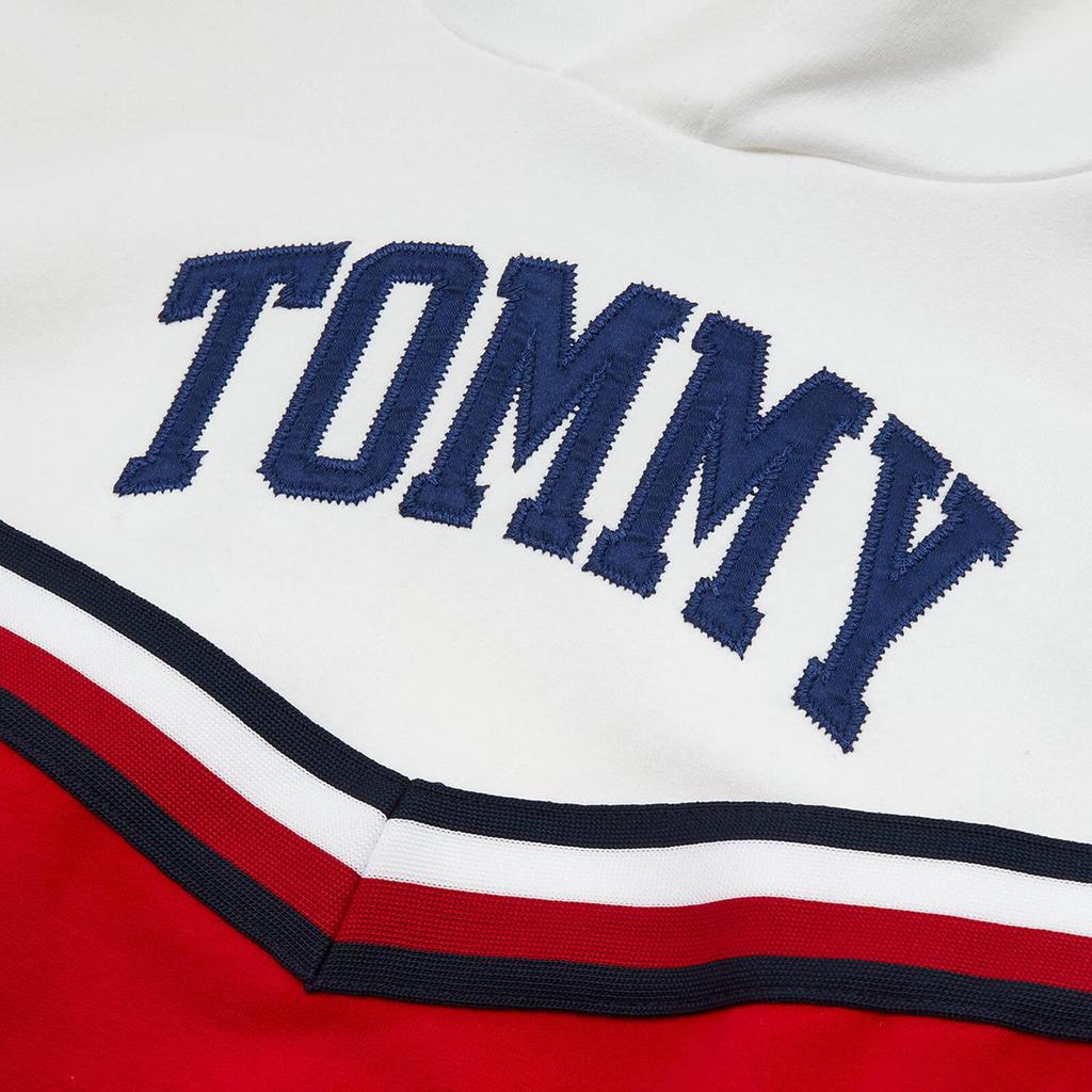 Tommy Hilfiger Girls' Varsity Chevron Hoodie - White/Deep Crimson商品第3张图片规格展示
