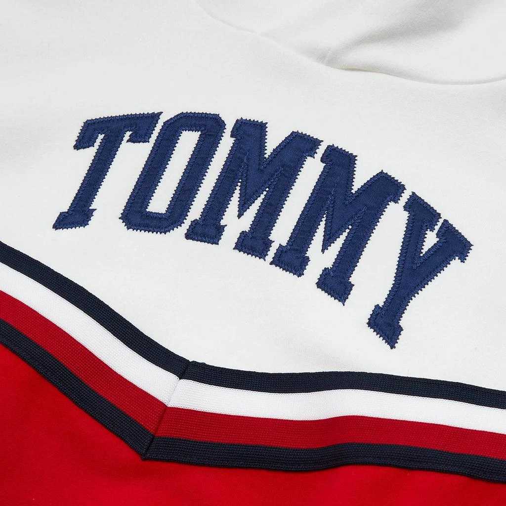 商品Tommy Hilfiger|Tommy Hilfiger Girls' Varsity Chevron Hoodie - White/Deep Crimson,价格¥272,第3张图片详细描述