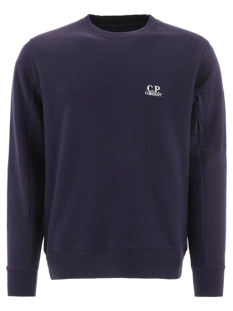 商品C.P. Company|C.P. Company Logo Embroidered Crewneck Sweatshirt,价格¥676,第1张图片