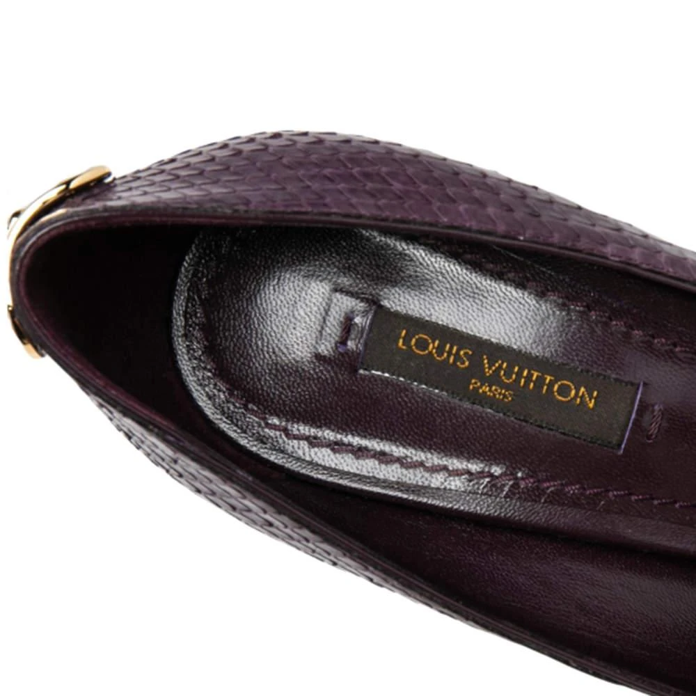 Louis Vuitton Purple Python Oh Really! Peep Toe Platform Pumps Size 36.5 商品