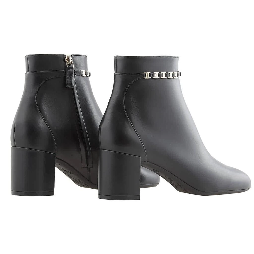商品Salvatore Ferragamo|Ladies Black Vara Chain Ankle Boots,价格¥4266,第3张图片详细描述