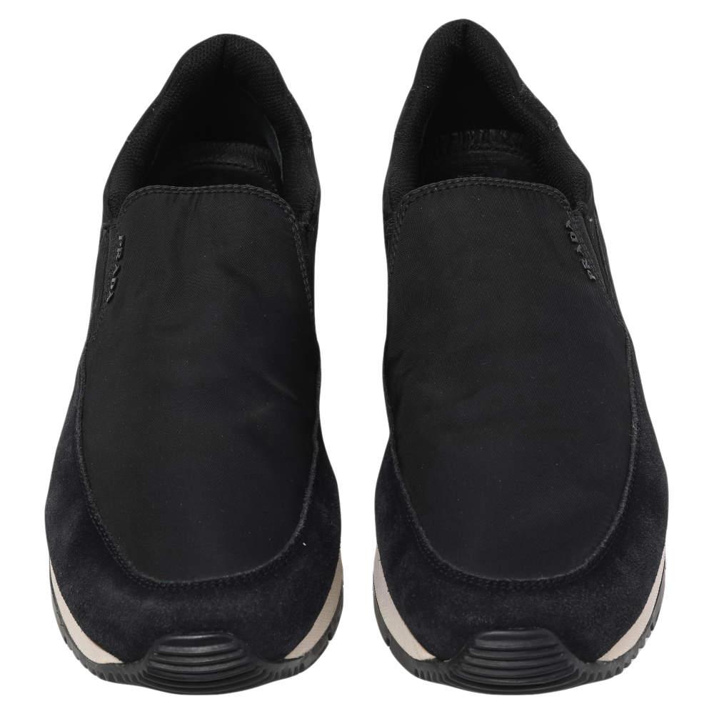 Prada Sport Black Suede And Nylon Slip On Sneakers Size 40商品第3张图片规格展示