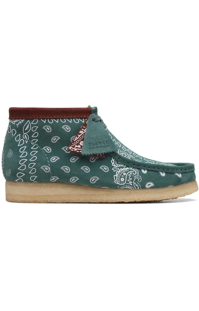 商品Clarks|(26168803) Wallabee Boots - Green Paisley,价格¥601,第1张图片