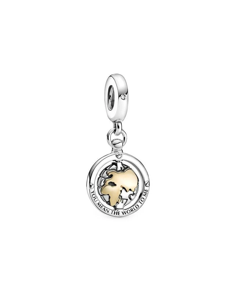 商品PANDORA|Pandora 14K & Silver CZ Spinning World Dangle Charm,价格¥475,第1张图片