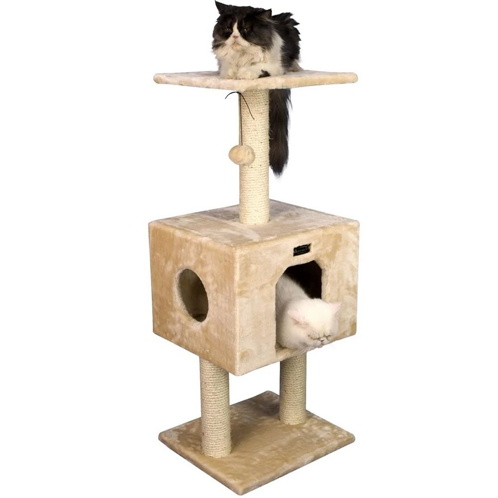 商品Macy's|Real Wood Cat Tree With Condo And Scratch Post,价格¥821,第3张图片详细描述