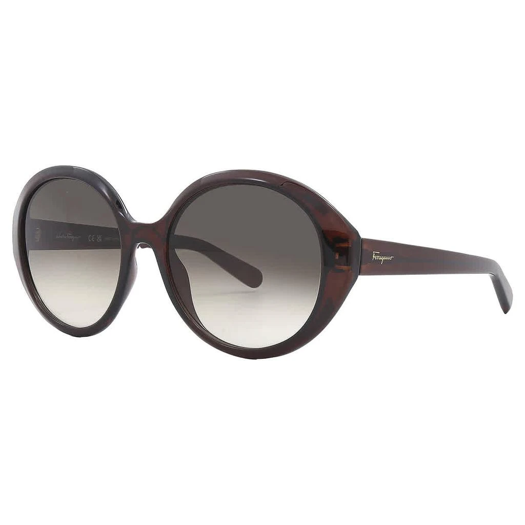 商品Salvatore Ferragamo|Grey gradient Oval Ladies Sunglasses SF1067S 210 57,价格¥447,第3张图片详细描述