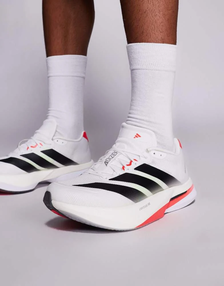 商品Adidas|adidas Running Adizero Boston 13 in white black and red,价格¥1443,第1张图片