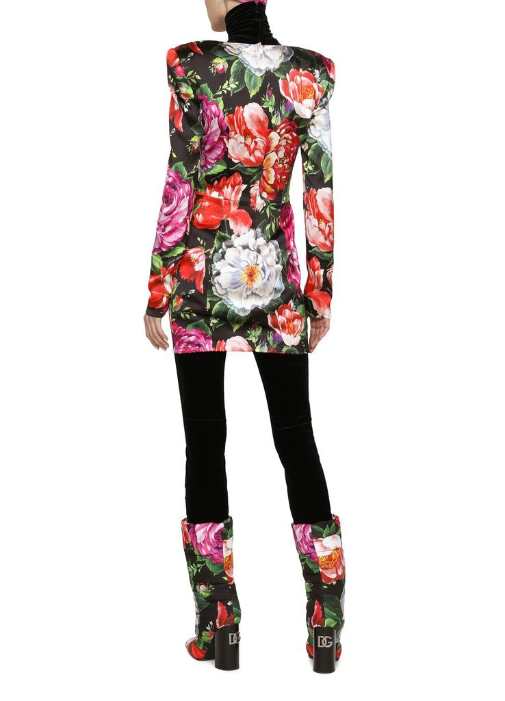 商品Dolce & Gabbana|花卉印花短款丝缎连衣裙,价格¥9823,第3张图片详细描述