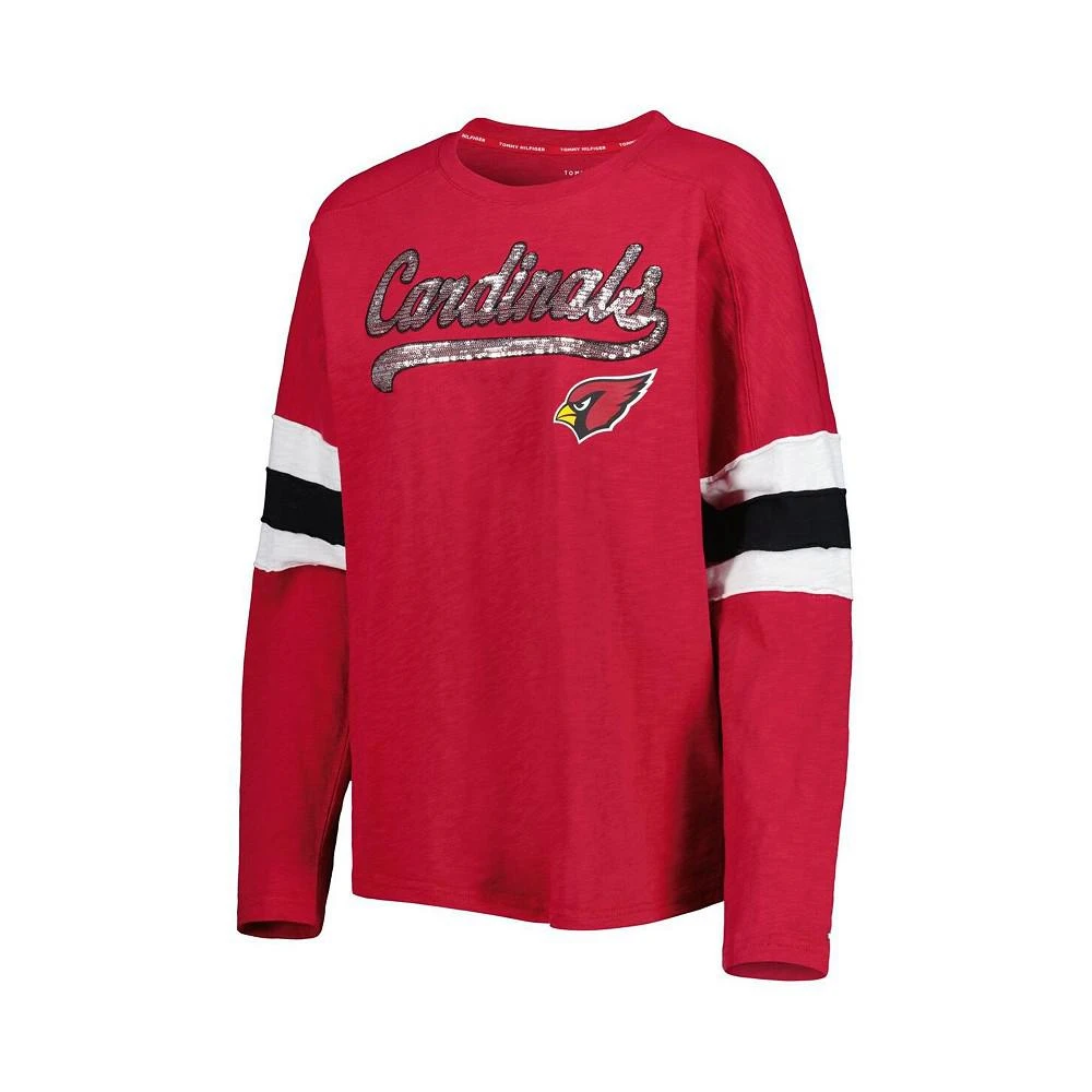 商品Tommy Hilfiger|Women's Cardinal Arizona Cardinals Justine Long Sleeve Tunic T-shirt,价格¥413,第3张图片详细描述