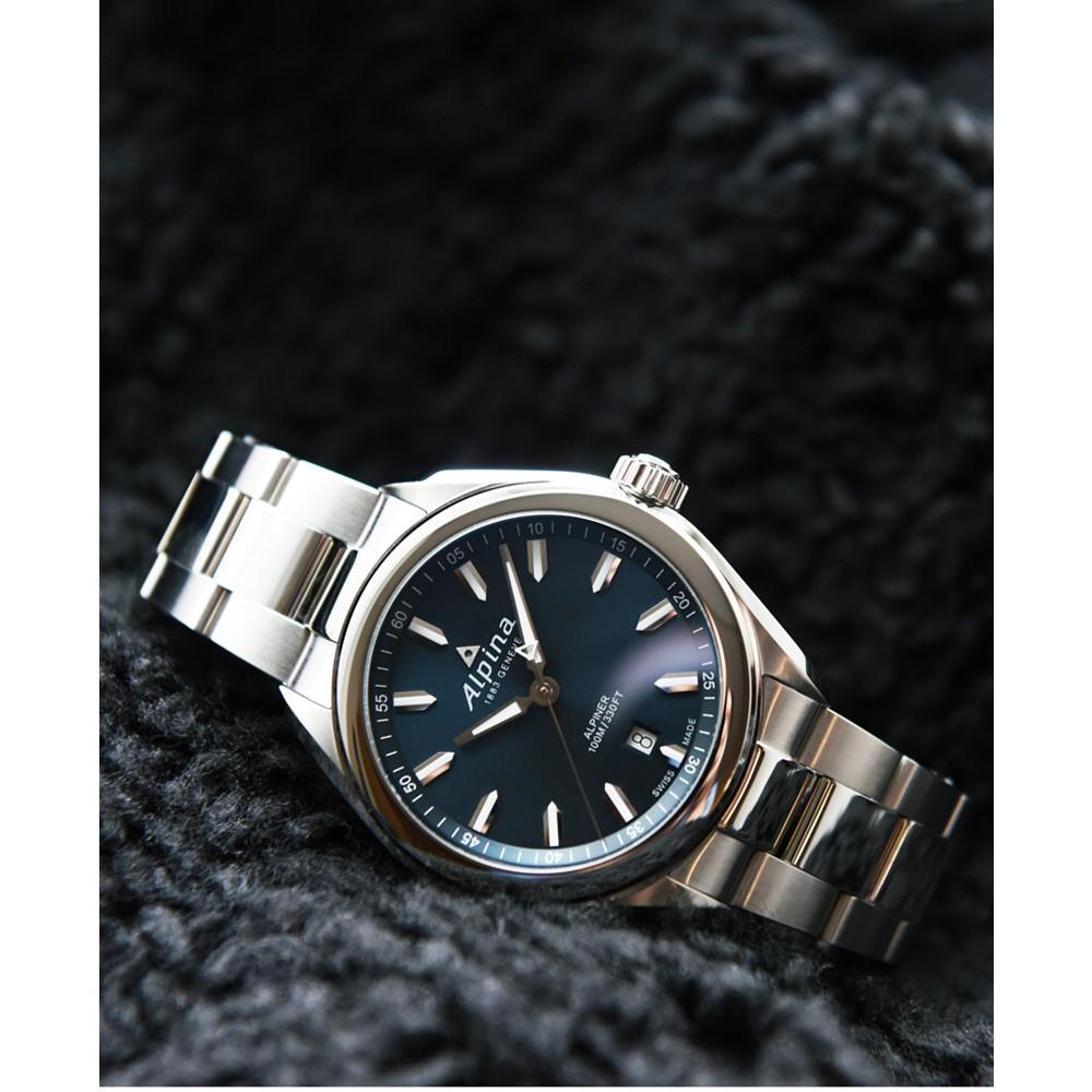 Men's Swiss Alpiner Stainless Steel Bracelet Watch 42mm商品第2张图片规格展示
