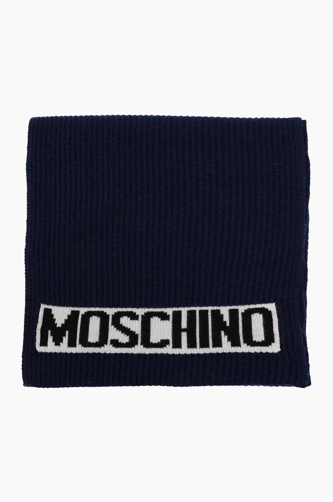 商品Moschino|Moschino Logo Intarsia-Knit Scarf,价格¥743,第1张图片